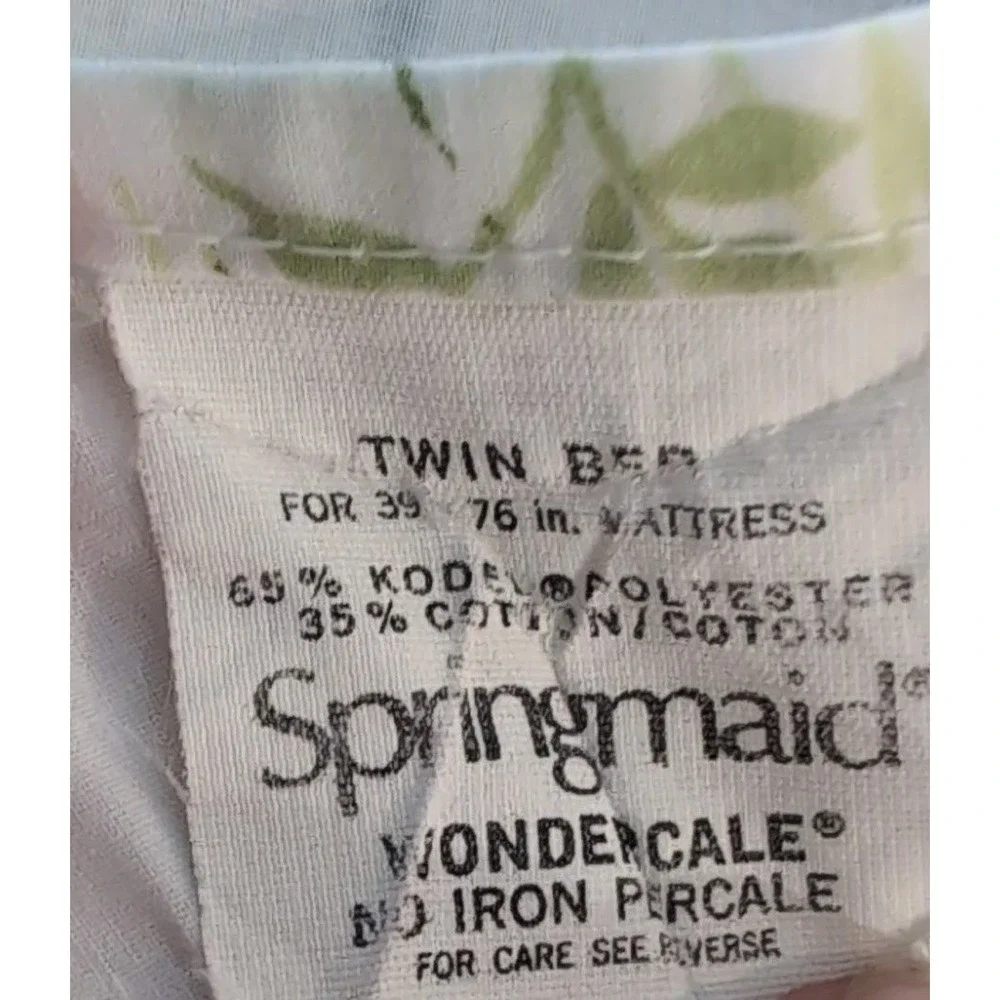 VTG Springmaid Wondercale Twin Sheet Set‎ 3 pc Daisy Floral USA Made Cottagecore